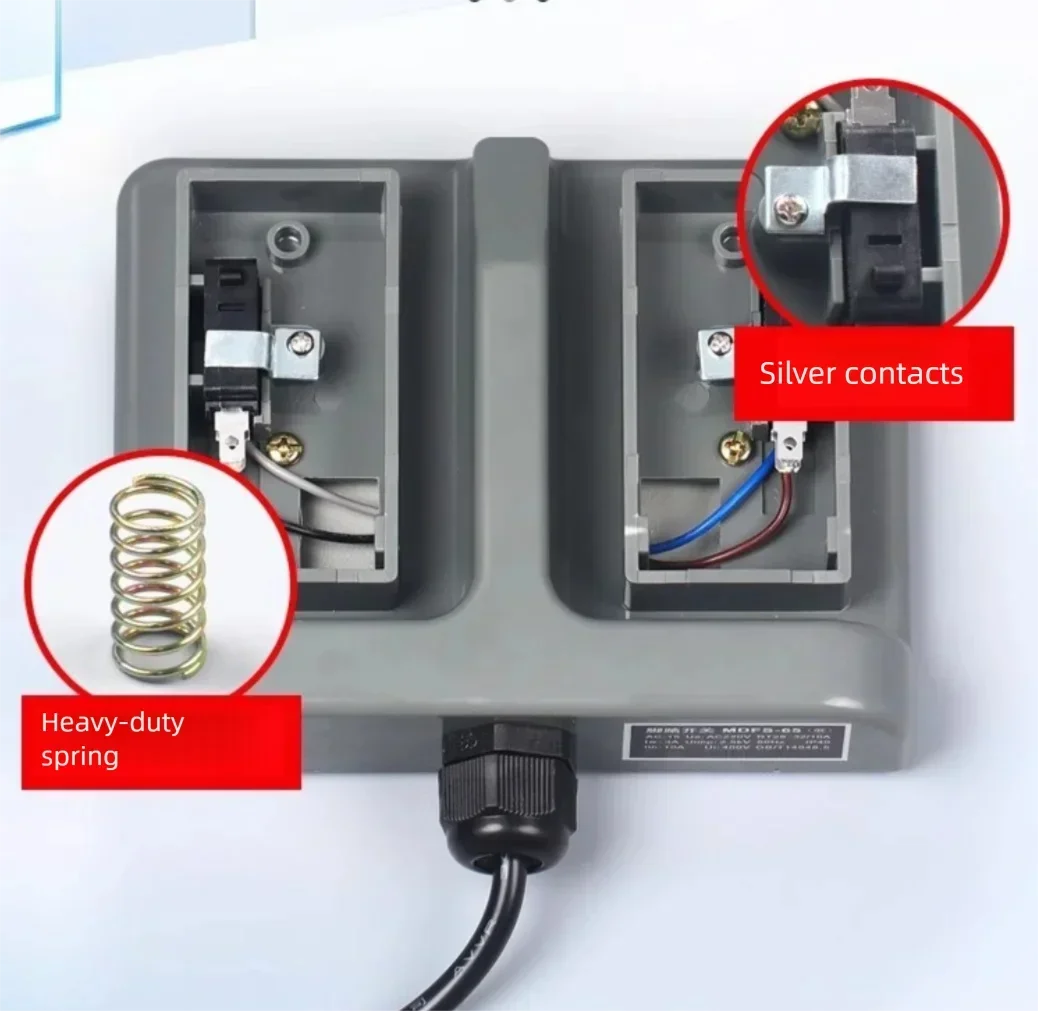 MDFS Series Silver Contact Foot Switch Double-Pole Self-Resetting Industrial Treadle Pedal Machine Tool Switch for Industrial Us