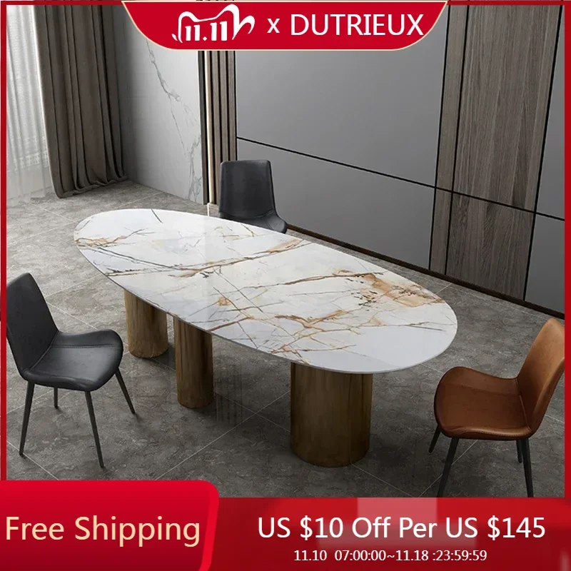 

Modern Nordic Dining Table Lounge Garden Receptiondesigner Service Dining Table Restaurant Mesas De Comedor Kitchen Furniture