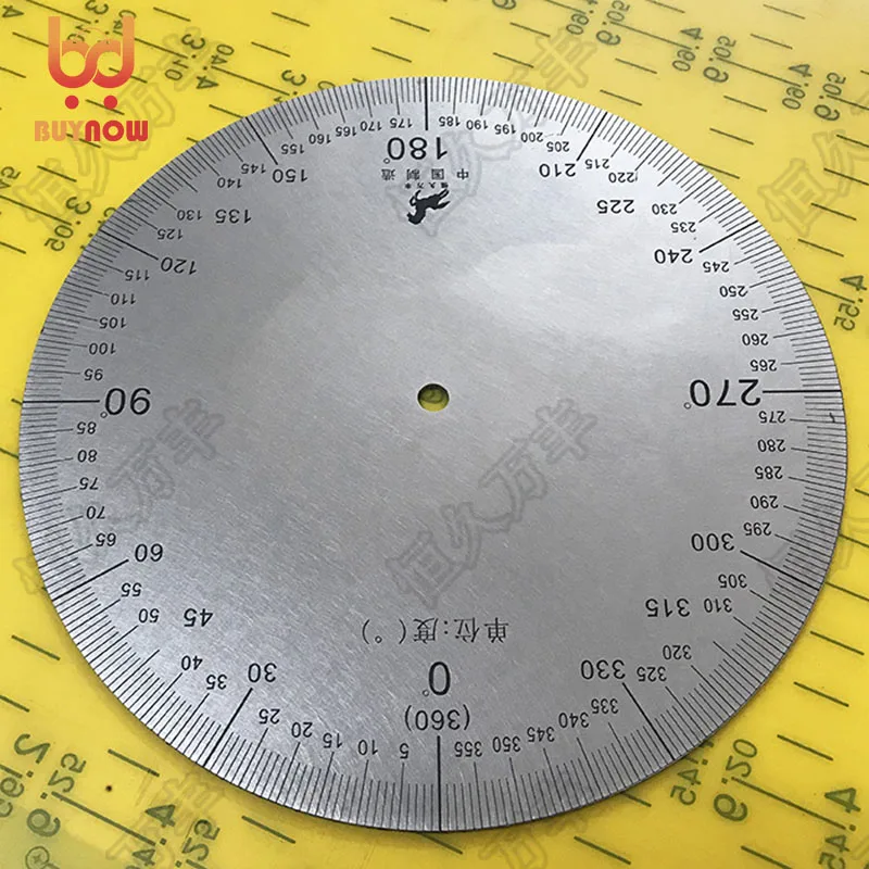 Diameter 160mm, Inner Hole 6mm,Thickness 2mm Industrial Measuring Disc Stainless Steel Angle Disc Mechanical Fittings