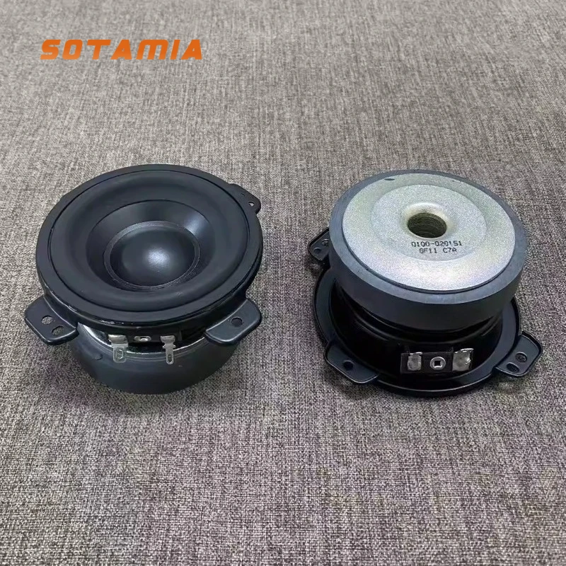 

SOTAMIA 1PCS 3.5 Inch Subwoofer 4 Ohm 30 Watt Aluminum Basin Full Frequency Large Magnetic Steel Large Leather Edge HIFI Speaker