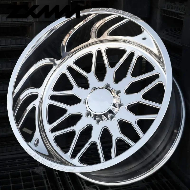 

OEM Wheel 22x12 24x14 26X14 30x16 Customized 4x4 Super Single Wheels Rims with Floating Cap, PCD 6x5.5 8x6.5 8x170 8x180 8x200