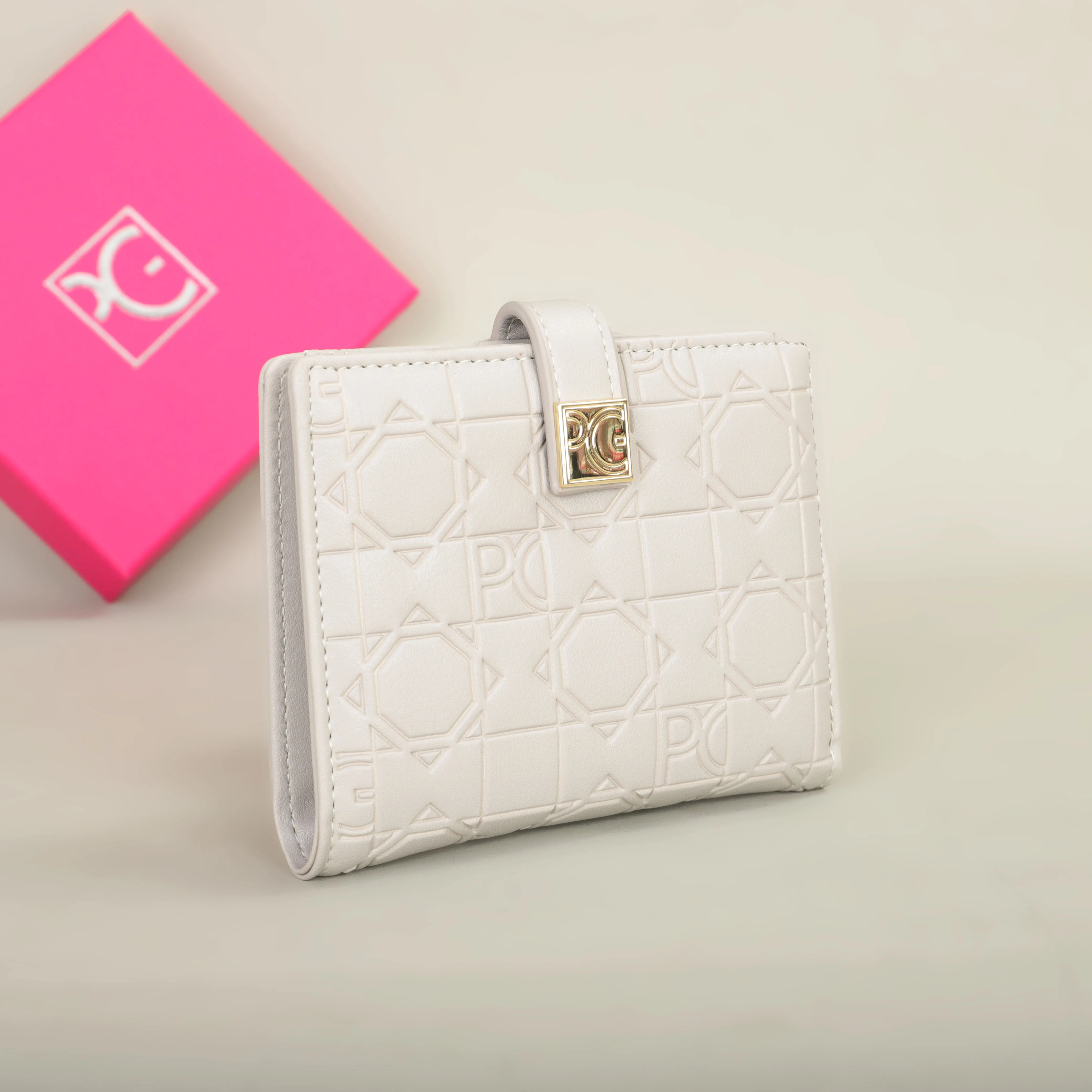 PG PATSY GARIS wallet Fashion Classic Retro Women's Universal Wallet Letter Printed Portable Card Bag Zero Wallet image 4