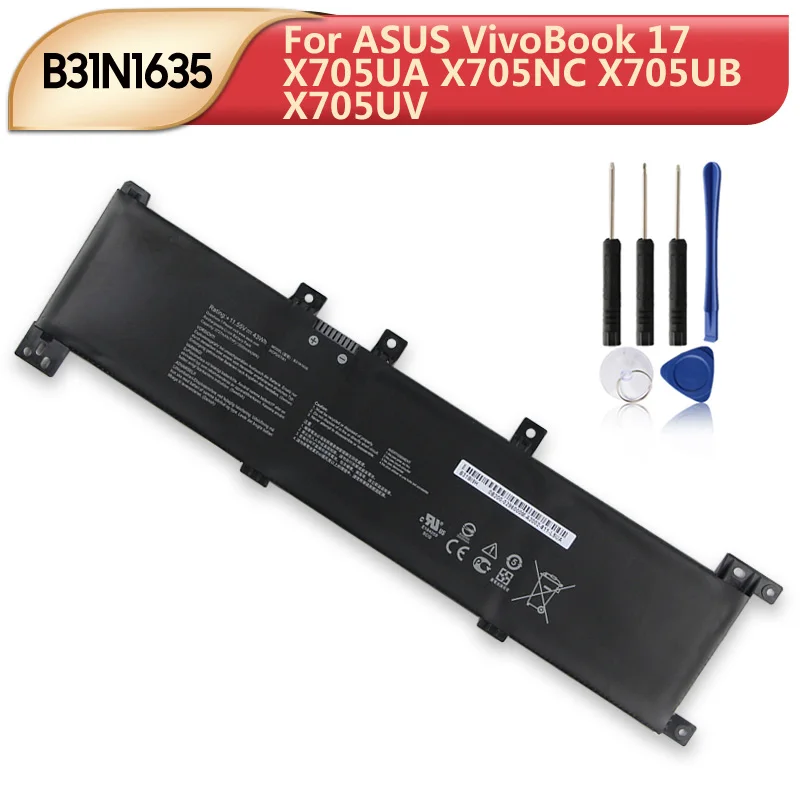 ASUS VivoBook 17 X705UA X705NC X705UB X705UV 3727mAh용 교체 배터리 B31N1635