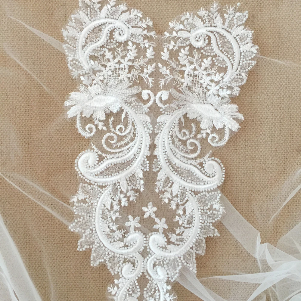 1 Piece Handmade Rhinestone Crystal Appliques Sew On Wedding Dress Patch Decoration Accessories