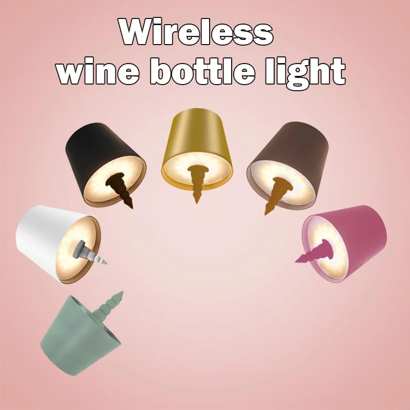 โคมไฟตั้งโต๊ะขวดไร้สายระบบควบคุมแบบสัมผัส 3 สีและโคมไฟกลางคืนลดแสงแบบ Stepless เหมาะสําหรับไฟตั้งโต๊ะขวดไวน์บาร์