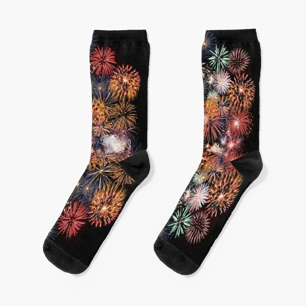 New Year Fireworks, Melbourne Australia Socks compression designer Running fashionable Male Socks Women's