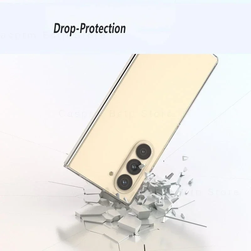For Samsung Galaxy Z Fold 6 5 4 3 2 Transparent Case Front Back Protective Cover Hard PC Clear Bumper Z Fold6 Fold5 Fold4 Fundas