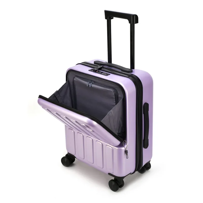 

New Design 20 Boarding Box Front Opening Rolling Luggage Travel Suitcase Large Capacity Trolley Case Student Trunk Password