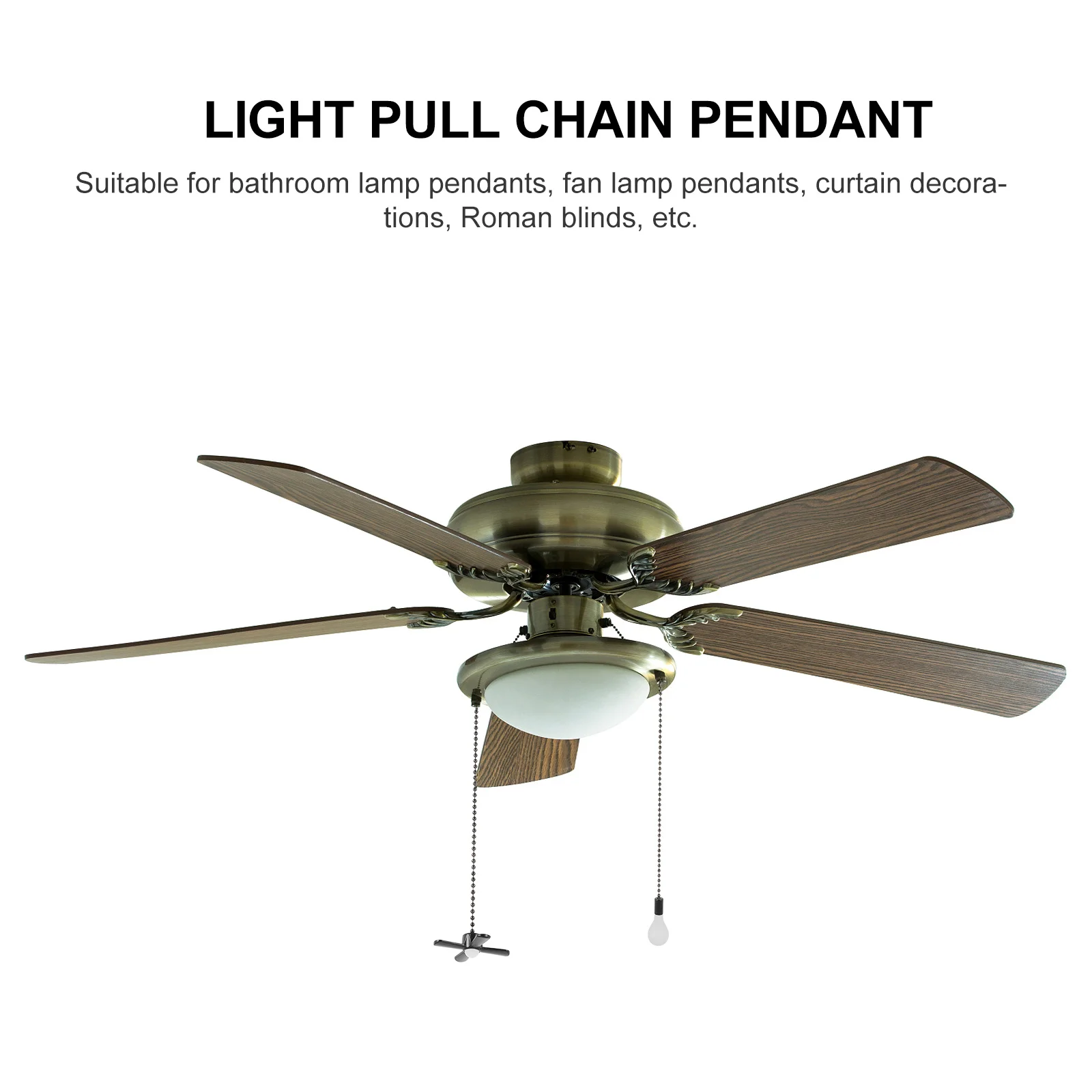 2 قطعة سلسلة سحب من الفولاذ المقاوم للصدأ موسع زجاج قلادة ضوء مروحة السقف الملحقات دائم سهلة التركيب سلسلة سحب #4