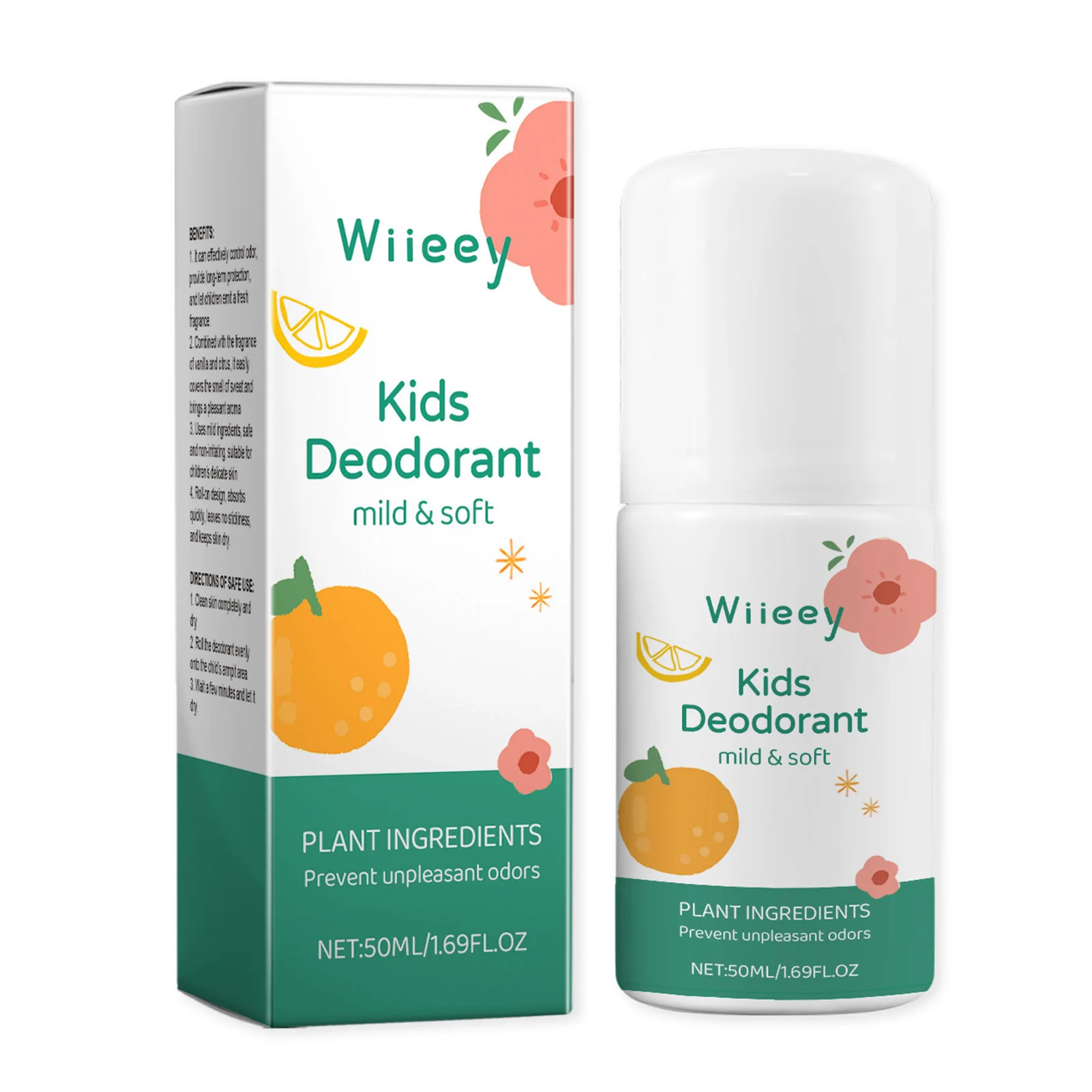 50 ml kinderdeodorant voor het hele lichaam, lichaamszweten en geurverwijdering, geur voor kamperen, wandelen, reizen