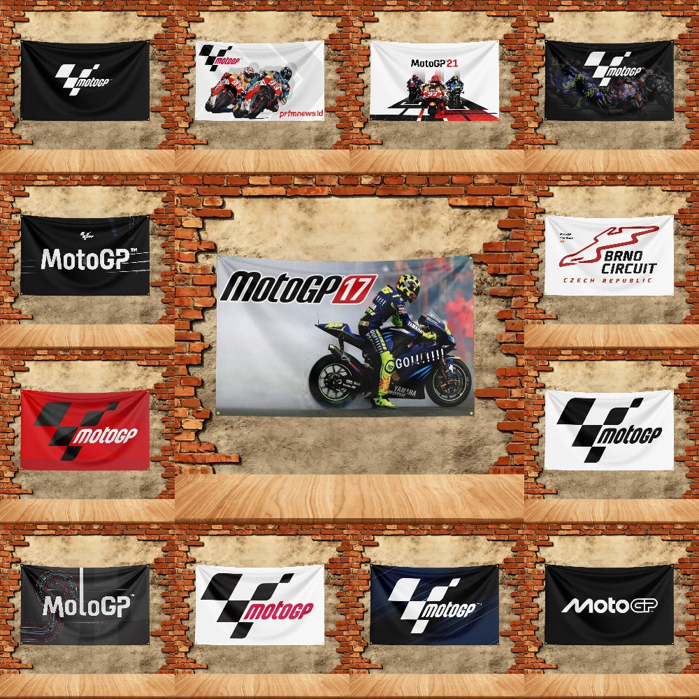 Motorcycle Flag 3x5ft for M-motogp Fans Banner Custom any Image Garage Bedroom Living Room Dorm Wall Hanging Decor Tapestry