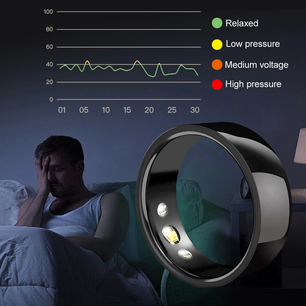 Умное Кольцо SR200, смарт-трекер здоровья, умное переносное устройство, Bluetooth, монитор пульса, сна, артериального давления для Android IOS