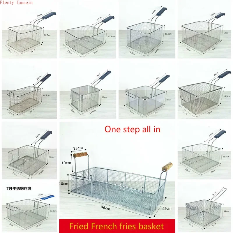 

Commercial 81 stainless steel frying net diamond shaped frying basket frying pan