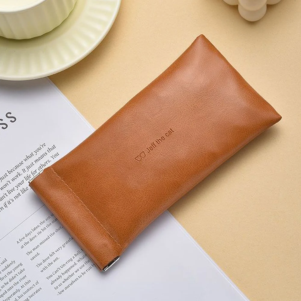 Новый чехол для солнцезащитных очков из искусственной кожи, простые однотонные сумки для хранения очков, аксессуары из мягкой кожи, водонепроницаемый чехол для очков