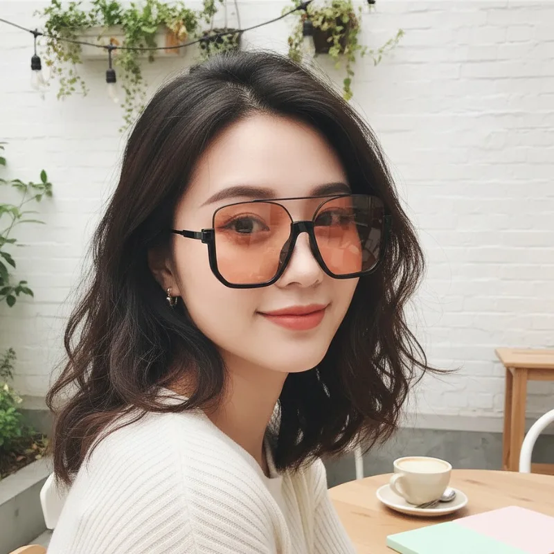 

New Oversized Vintage Sunglasses for Women Semi-Rim Fashion Glasses Luxury Brand Design Trending ViraStyle Men Square Sunglasses