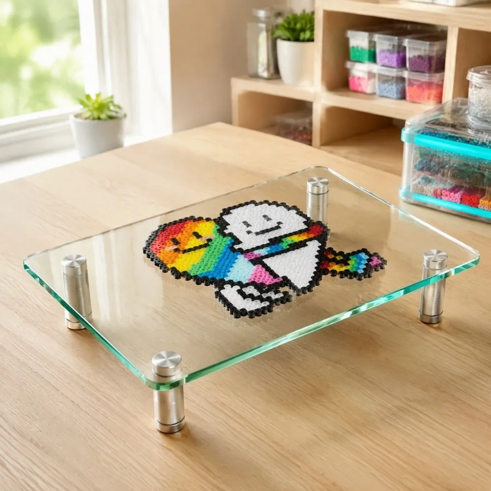 High Temperature Resistant Fuse Beads Workbench Thickened Thick Cooling Plate Tempered Glass Heat Dissipation Cooling Board