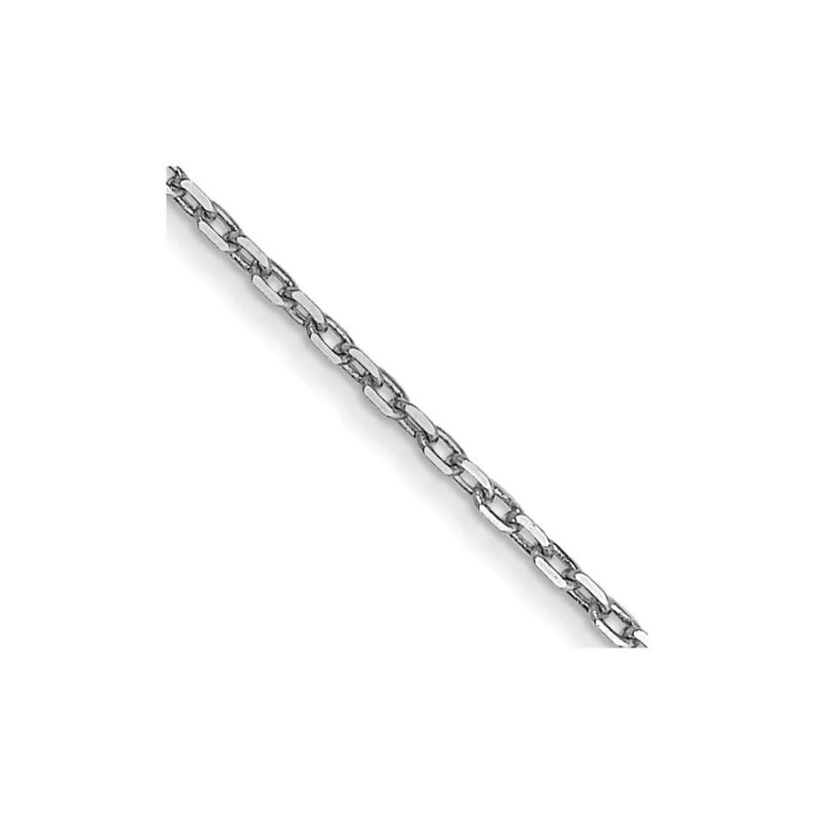 

14K White Gold 20 inch.8mm Diamondcut Cable with Spring Ring Clasp Chain