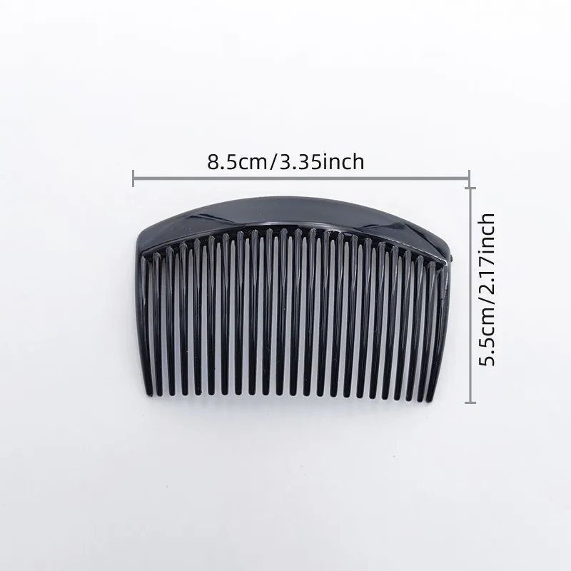 12/50 قطعة مشط الشعر البلاستيكي الجانبي بسيط 23 الأسنان إكسسوارات الشعر عقد قوي مشط الشعر للنساء الفتيات 3 لكل من 4 ألوان