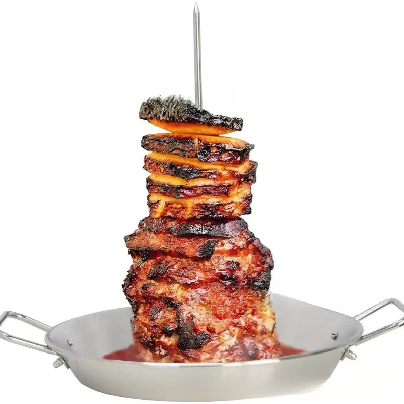 Stainless Steel Grill Plate with Vertical Screws, 3 Removable Metal Parts, BBQ Accessories