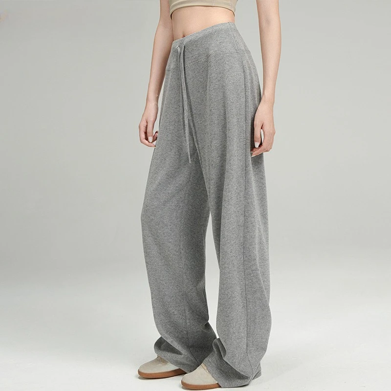 High Waist Sport Pants Wide Leg For Women Long Jogging Baggy Sweatpants Loose Trousers Women Pants Elastic Waist