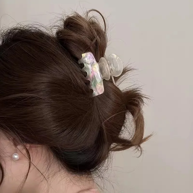 Exquisite and High-end Acetic Acid Medium-sized Grabber for Women Korean Elegant Elegant Hairpin on the Back of the Head Hair...