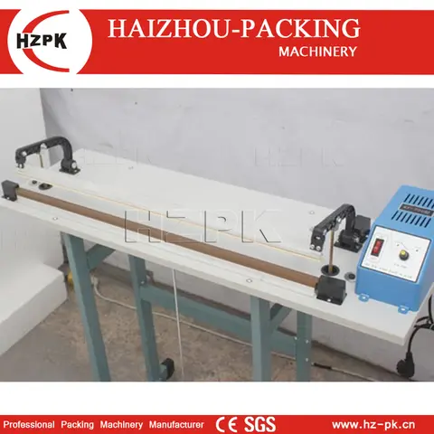 HZPK Foot Pedal Heat Sealer Commercial Plastic Bag Sealing Machine for PVC Shrink Film 600mm Durable