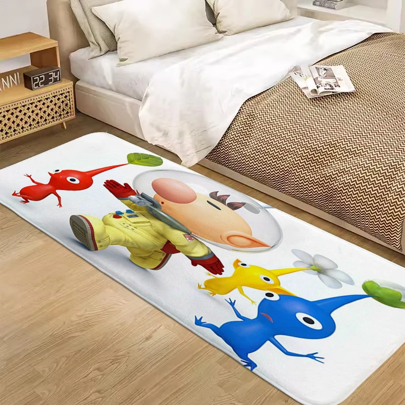 Custom Game Room Rugs S-Pikmins Non-slip Mat Bath Rug Aesthetic Children's Bedroom Carpet for Entrance Door Rugs Baths Room Rug