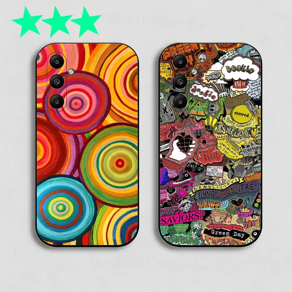 Color Art Phone Case For Samsung Galaxy A13,21s,22,31,32,40,52,71,A91 Soft Black Shell