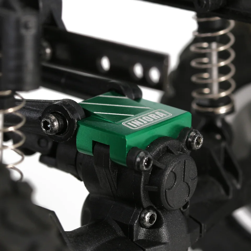 Essieu arrière, essieu arrière en alliage d'aluminium axial Scx24 améliorations avec vis pour voiture RC Axial SCX24/90081/C10 1/24 (argent