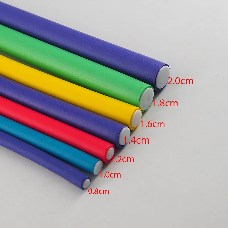 10pcs Heatless Hair Rollers Soft Sponge Hair Curling Rod Foam Bendy Twist Curls for DIY Hairdressing Tools