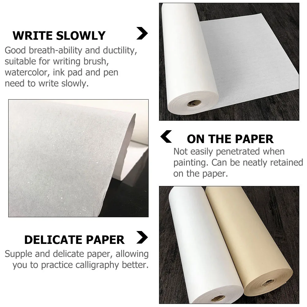 

1 Roll Premium Thick Xuan Paper For Calligraphy Rice Writing Sumi Painting Flexible Durable Sheets Art Supplies Practice
