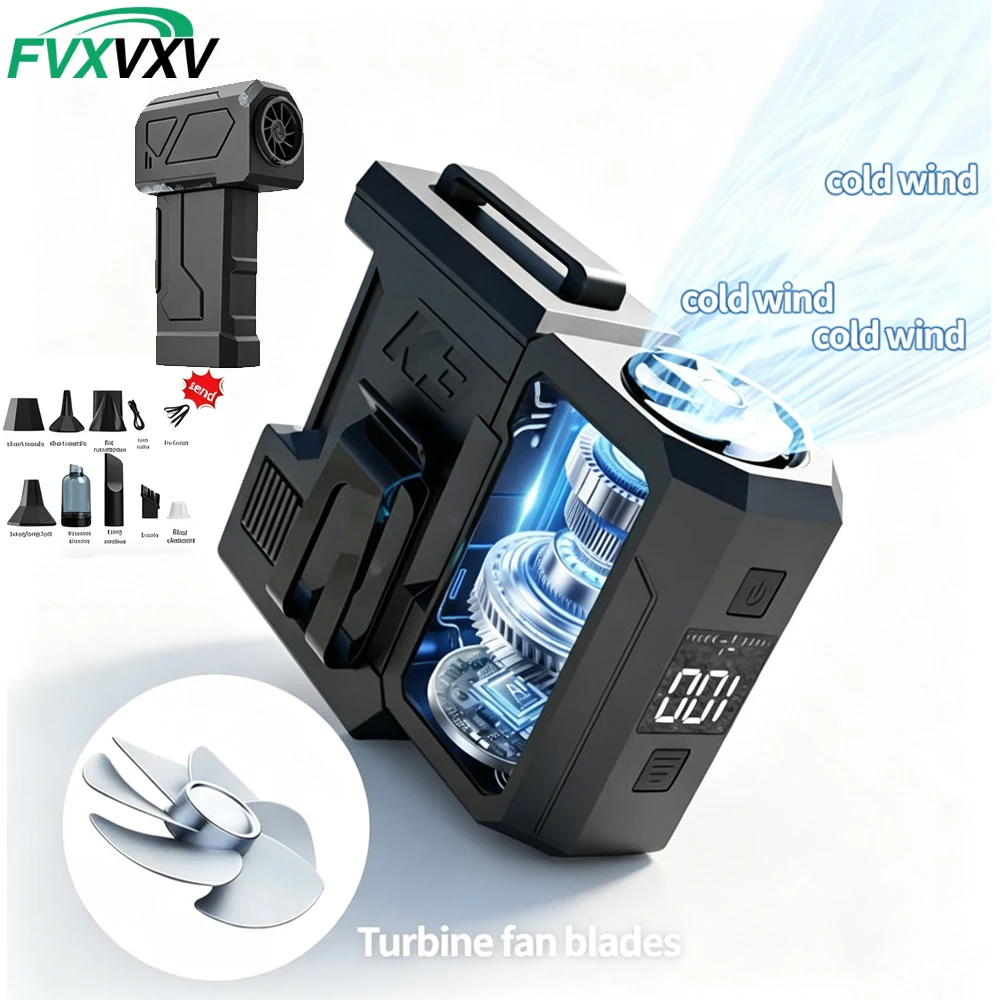 

Portable Waist Fan 110000RPM Strong Airflow Waist Fan Belt fan With 4 SpeedsAdjustment Rechargeable Personal Fan for Jobsite