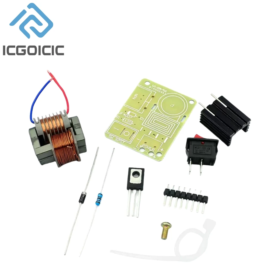 15KV Ad Alta Frequenza DC Ad Alta Tensione Generatore di Accensione Ad Arco Inverter Boost Step Up 18650 Kit FAI DA TE U Core Trasformatore Suite 3.7V