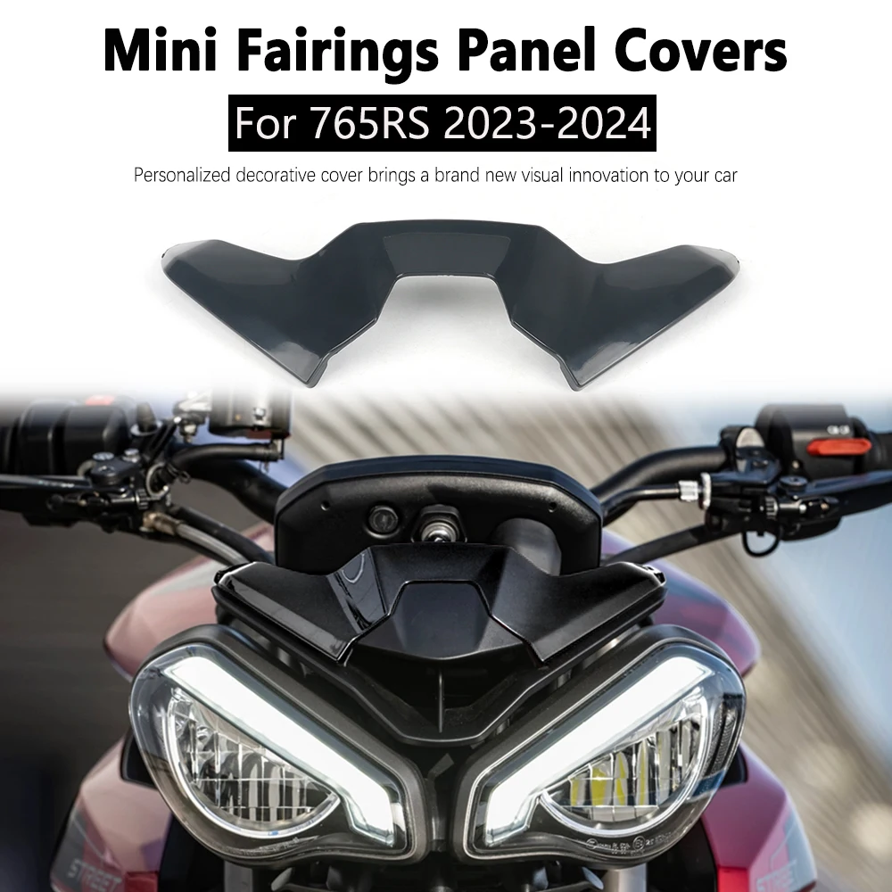 Motorcycle Mini fairing panel cover Carbon Fibre flyscreen Motorcycle Accessories For Street Triple 765R 765RS 2023 2024