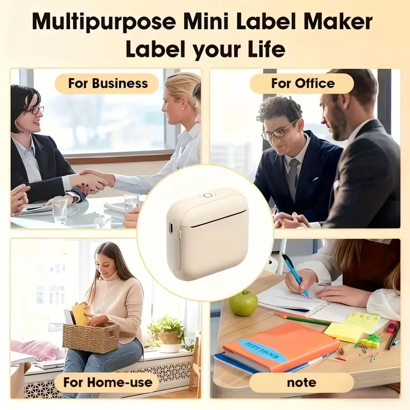 Portable Printer 58MM Thermal Printer Bluetooth Pocket Photo Wireless Printer Marker For Office/Home /Journals/Memos/Notes Print