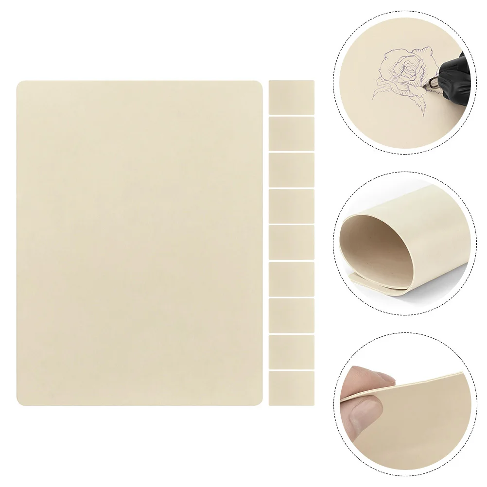 

10pcs Silicone For Tattoo Practice Thick Double-Sided Reusable Fake Skin Makeup Microblading Training Tool Tattoos Practice Skin