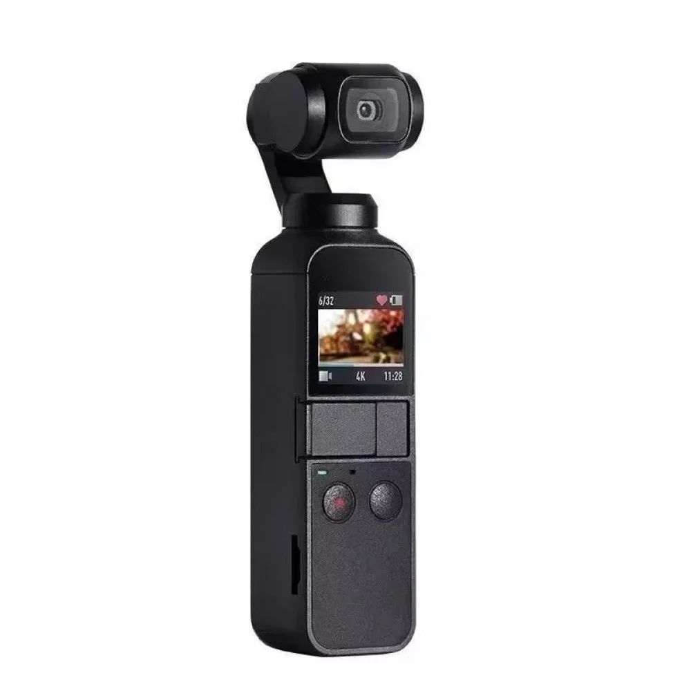 4K Compact 3 Axis Gimbal 100Mbps High Bitrate Video Camera with Memory Card for Daily Capture 32/64GB Card