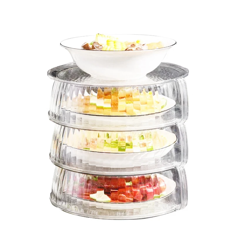 

Multilayer Stacking Insulated Vegetable Cover Stackable Food Protection Box Anti-Mosquito Dust-Proof Heat Food Cover Durable