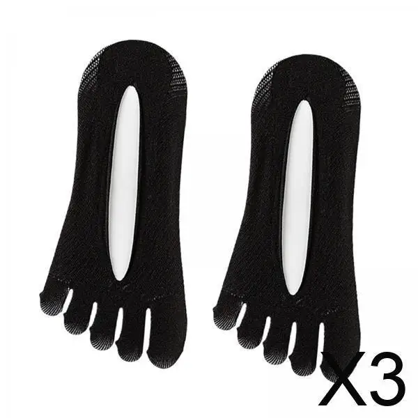 

Women Five Finger Sock Invisible Low Cut Soft Breathable Polyester Anti Skid Boat Socks for Summer Casual Use