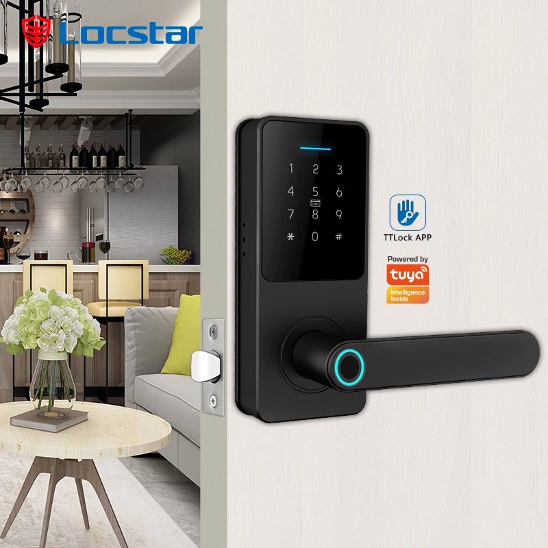 

New Smart Fingerprint Door Lock Tt Lock Wifi Keyless Cerradura Serrure Inteligente Digital Card Biometric Lock
