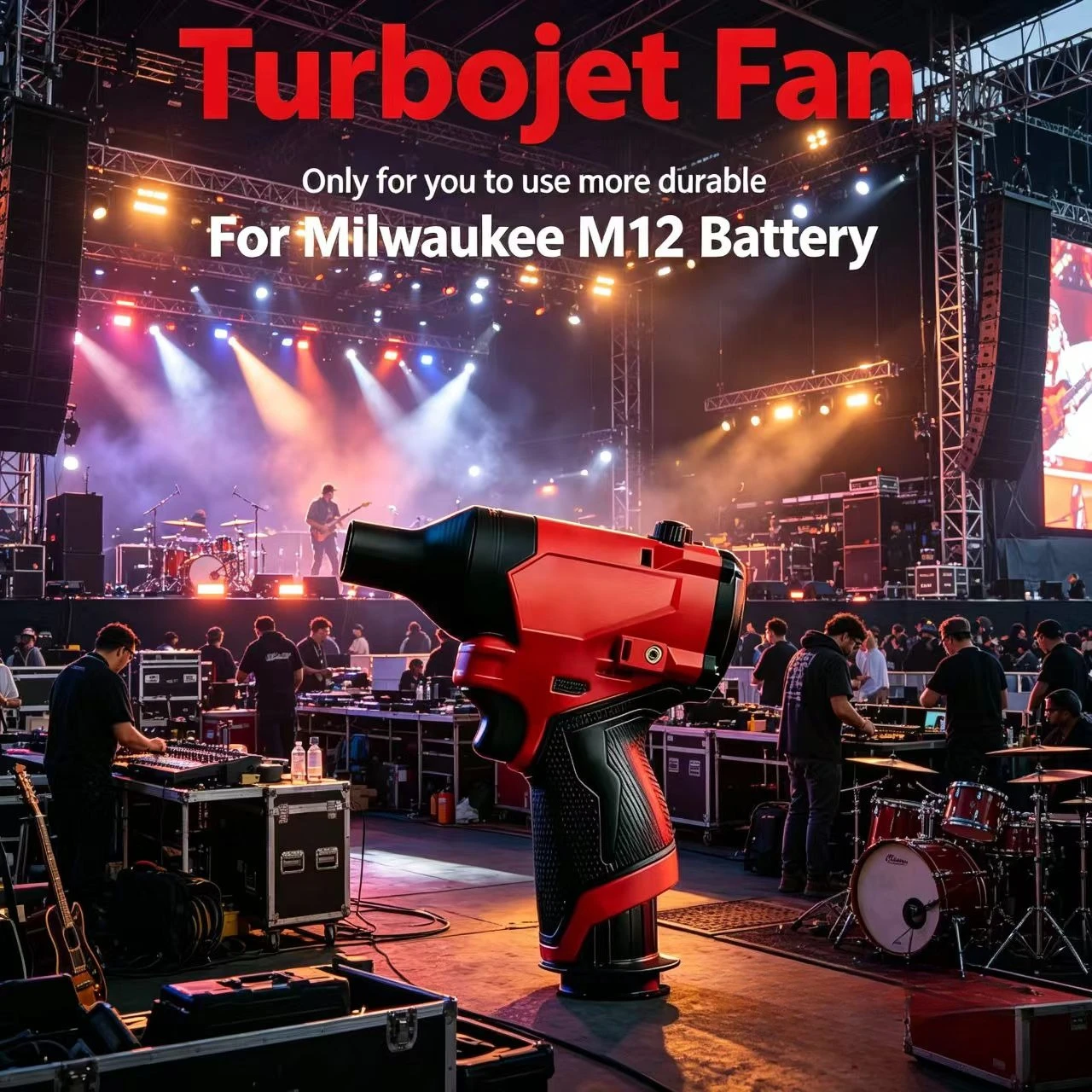 

Cordless Turbo Jet Fan 160000 RPM Brushless Electric Blower | High Speed Portable Air Duster Compatible with M12 Battery for Cle