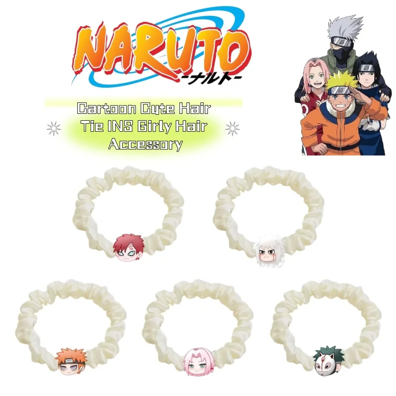 Naruto series peripheral creative anime character cartoon hair ties, cute girly hair elastics, hair bands, hair accessories