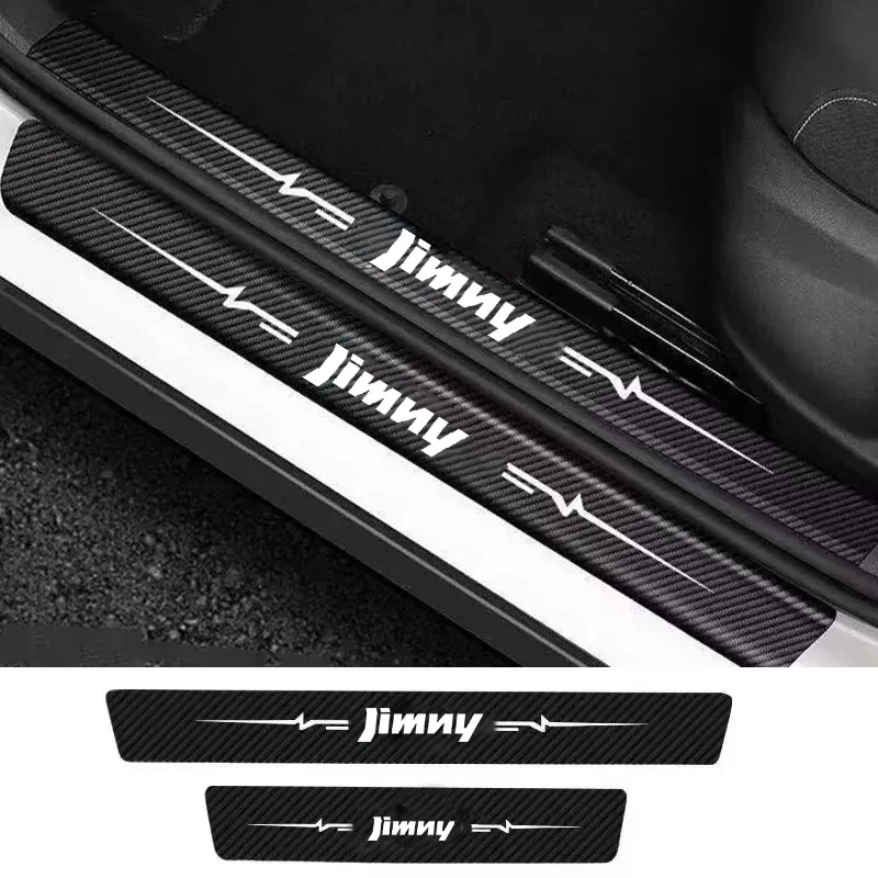 Door Sills Stickers For Suzuki JIMNY Logo AutoTrunk Threshold Anti Scratch Tape Protective Decals Waterproof Car Accessories