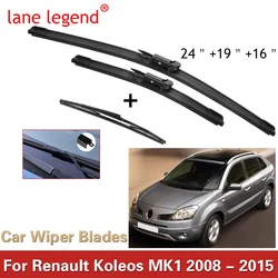 Car Wiper Front & Rear Wiper Blades Set For Renault Koleos MK1 2008 - 2015 Windshield Windscreen Window 24