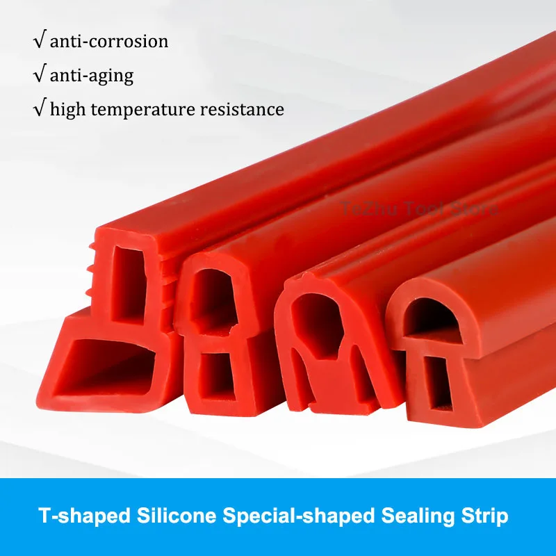 1Meter T-shaped Sealing Strip Special-shaped Sealing Strip High-temperature Resistant Silicone Sealing Strip