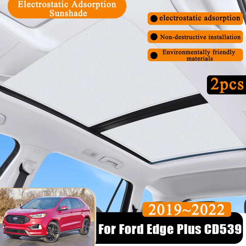 

Для Ford Edge Plus CD539 2019 2020 2021 2022 автомобильный солнцезащитный козырек на крышу электростатическая адсорбция солнцезащитная наклейка автоаксессуары