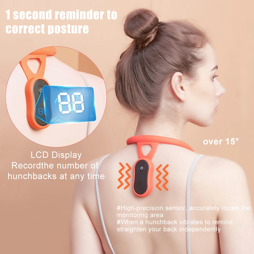 

Smart Posture Corrector Miicro Vibration Posture Training Reminder Sensor Back Posture Neck Hump Corrector for Kids Adult