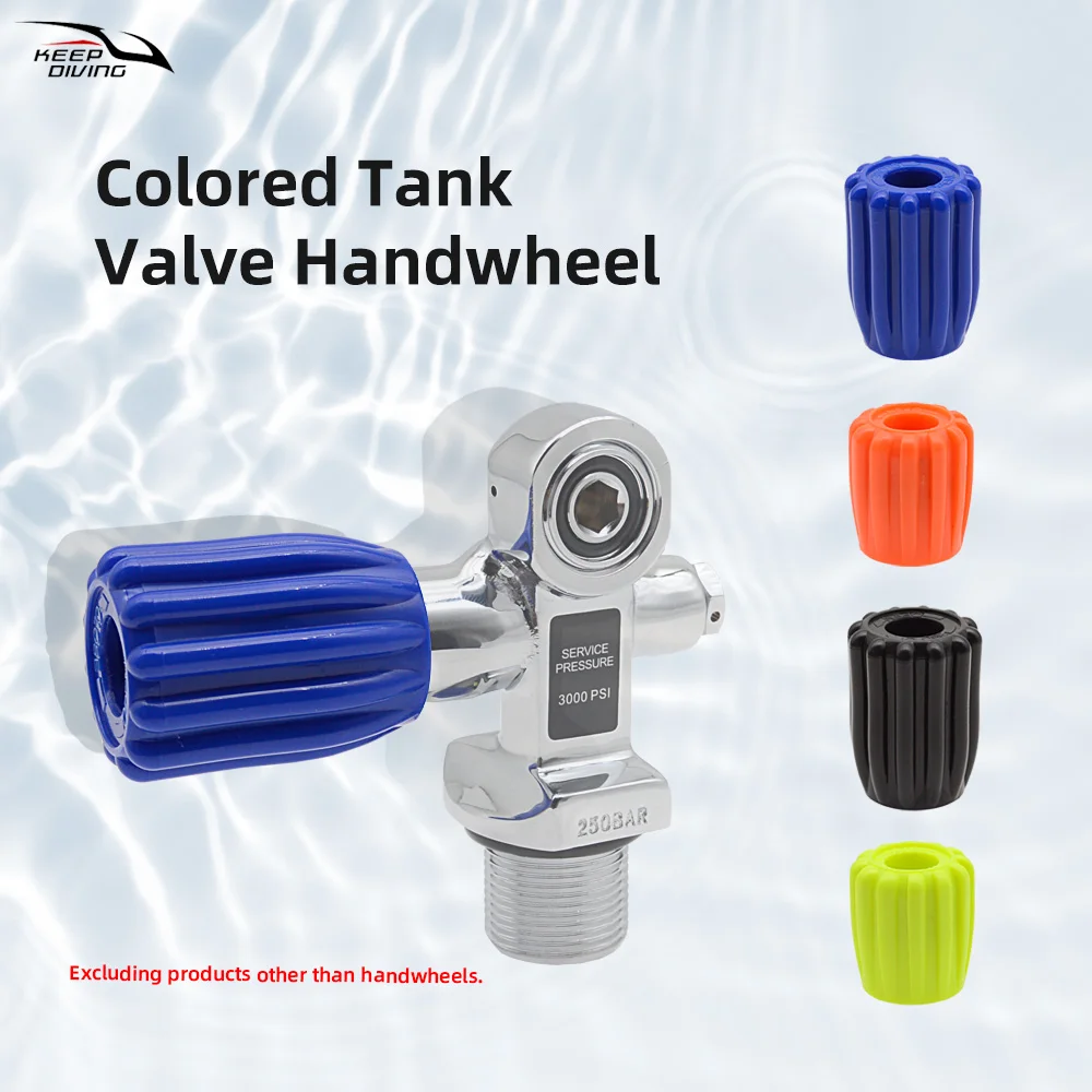 1Pcs Scuba Diving Tanks Cylinder Valves Handwheel Knob-Round Shape Colored Replacement Dive Maintenance Accessory