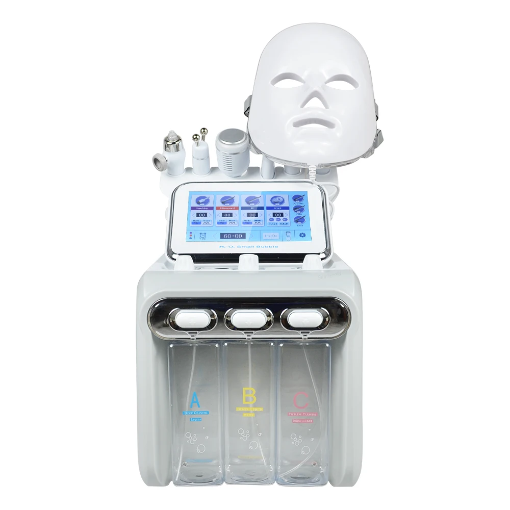 Novlora 7 in 1 Wasserstoff-Sauerstoff Hydro-Gesichts-Schönheitsgerät, Kleine-Blasen-Tiefenreinigungsgerät, Haut-Hydratations-Sauerstofftherapie, Mitesser-Entferner