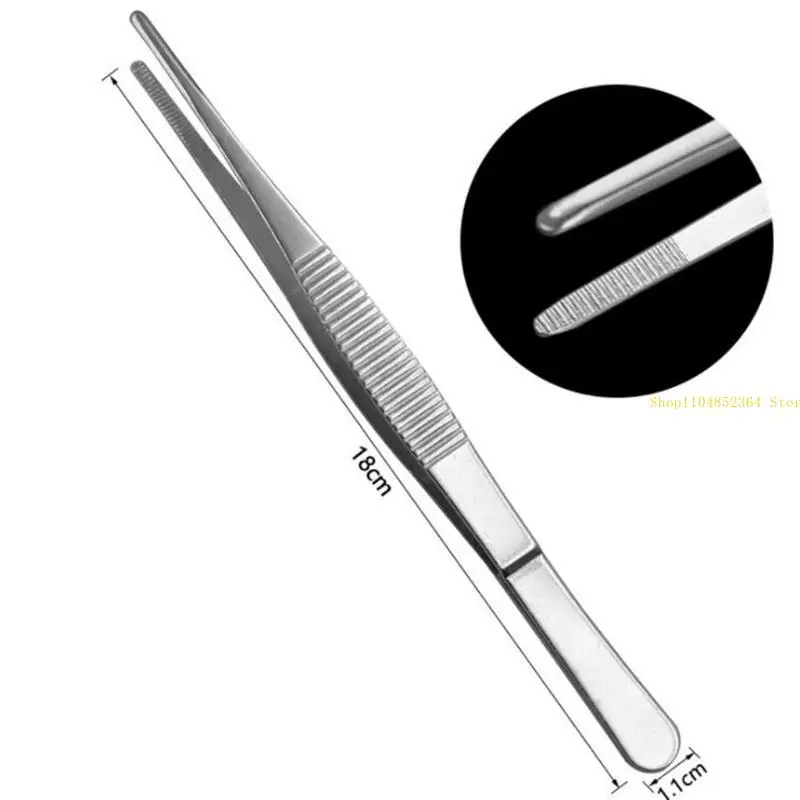 

652F Stainless Steel Tweezer 12.5/14/16/18 for cm Tweezers Non-Slip Straight Tweezers & Angled Tweezers Professional Tweezers